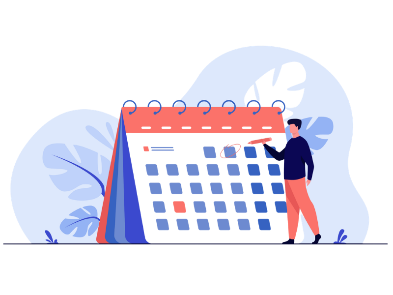 Calendario sin eventos